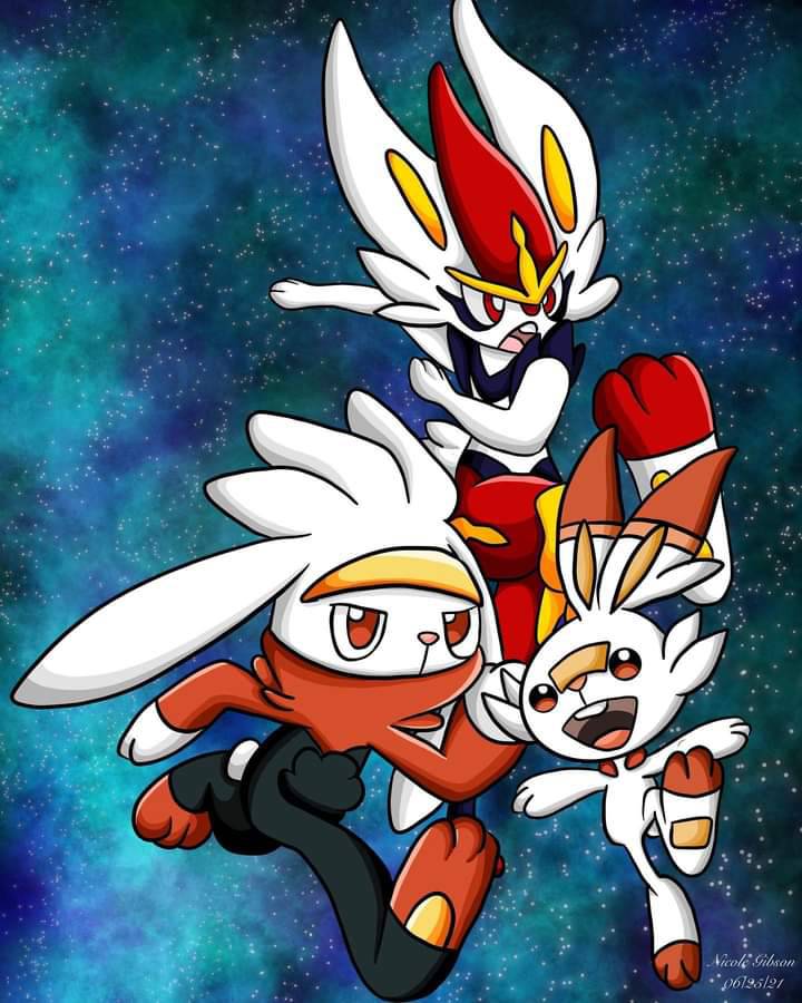 Scorbunny Raboot Scorbunny, Raboot, Cinderace by moomoo312 on DeviantArt