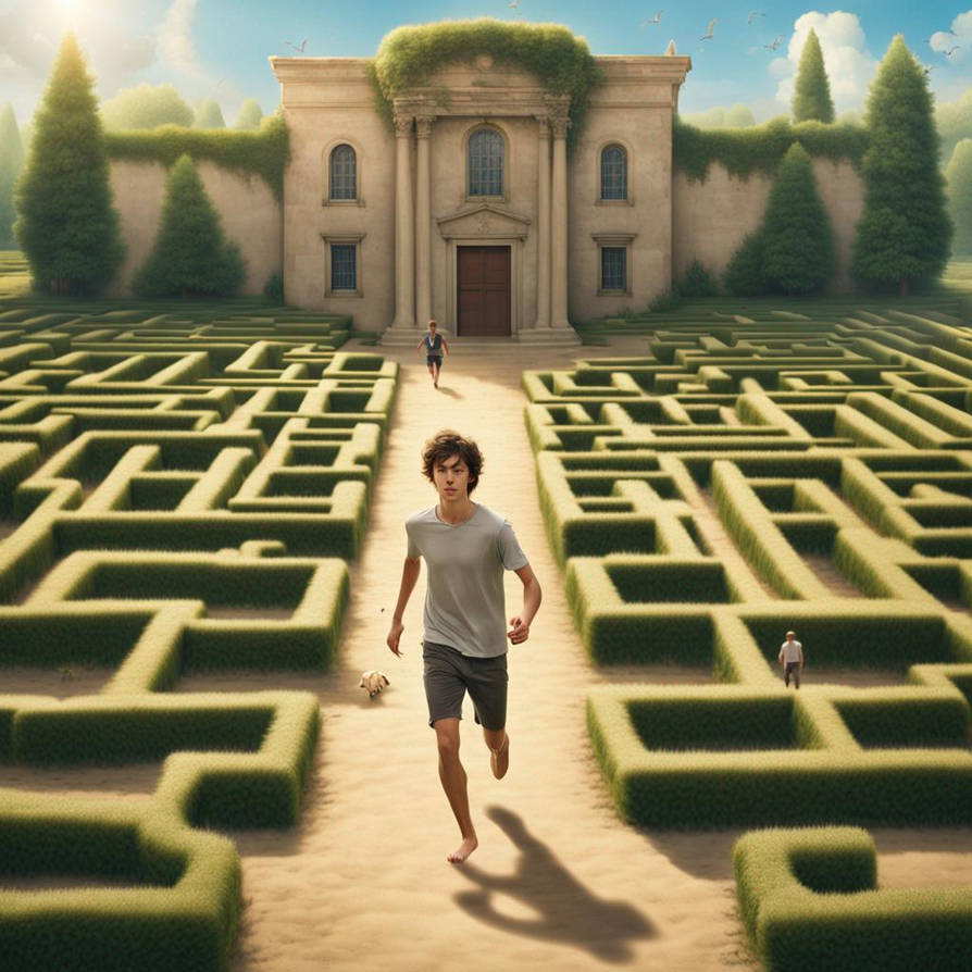 Maze Running Slim Teen Guy In The Utopian Maze Running Under Pr by ivorudy on DeviantArt