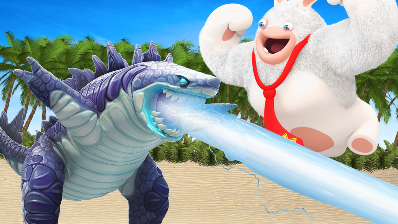 Sharkjira Vs Rabbid Kong by madness8 on DeviantArt