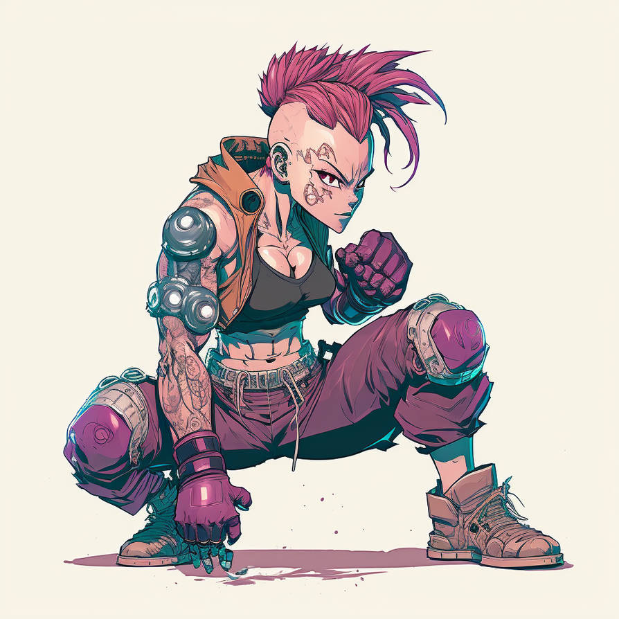 Punk Gamer Girl Punk Fighter by Feast4daBeast on DeviantArt