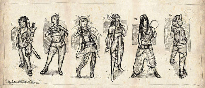 Character design sketches