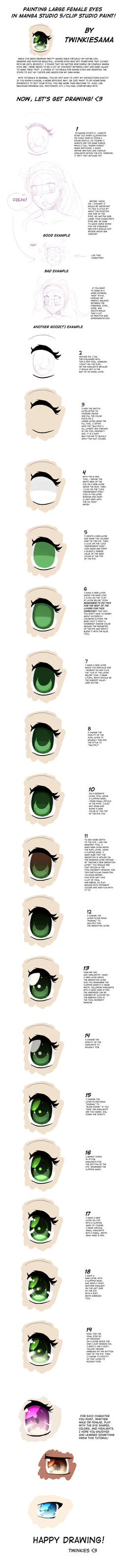 Eye Tutorial for Manga Studio by Twinkiesama
