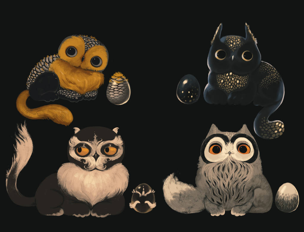 Galactic Meowl Finished mystery meowl adopts II by Kartoniq on DeviantArt