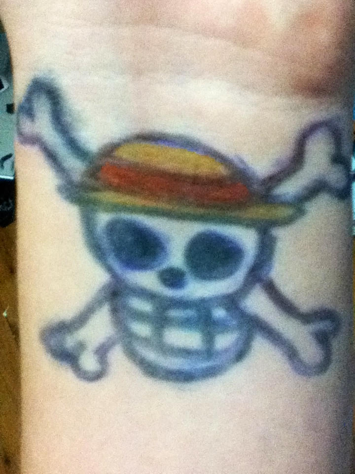 The Strawhat Pirate S Jolly Roger Felt Pen Tattoo By Bingle23 On Deviantart The Strawhat Pirate S Jolly Roger Felt Pen Tattoo By Bingle23 On Deviantart