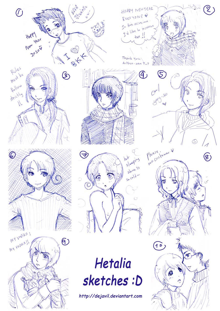 hetalia sketches :D