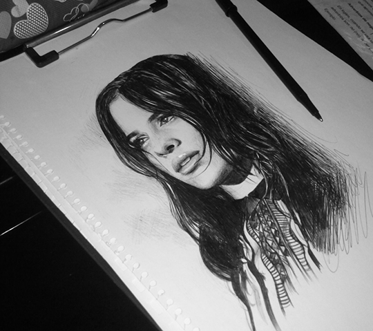 camila pen drawing