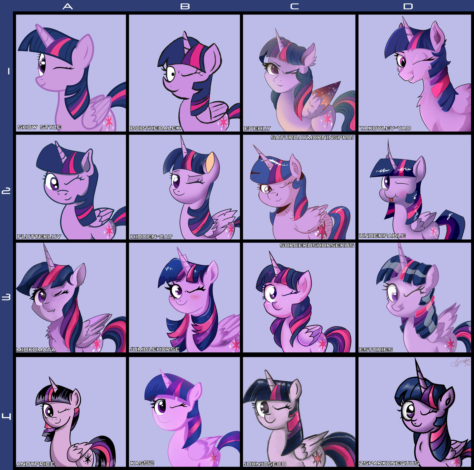 Twilight Styles 1 by ZSparkonequus
