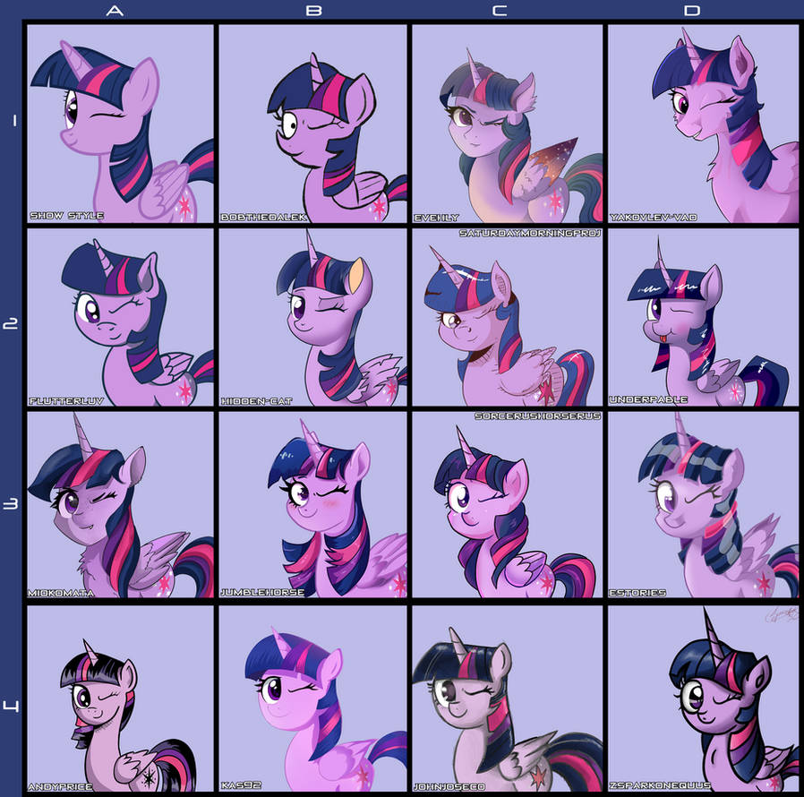 Twilight Styles 1 by ZSparkonequus