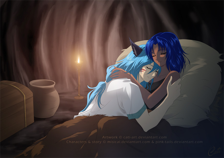 Commission - Nanti and Minami by Cati-Art