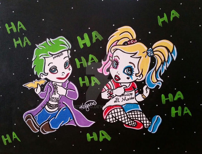 Baby Joker and Harley by Kitty OGane