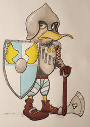 Shielded warrior duck