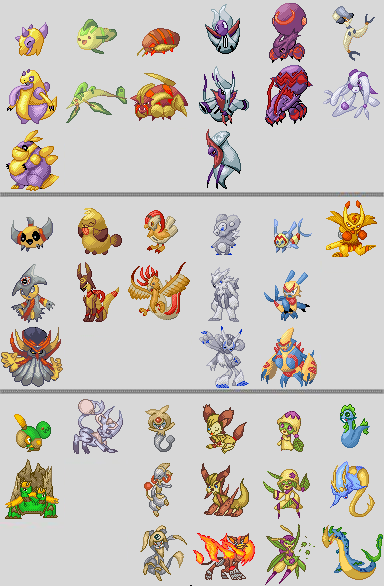 Pokemon red ds style sprites by PKMNTrainerRick on DeviantArt