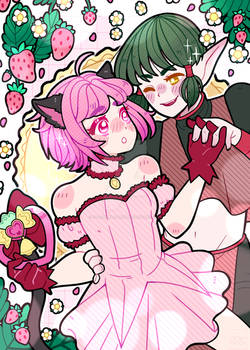 Mew Ichigo and Kisshu (Quiche)