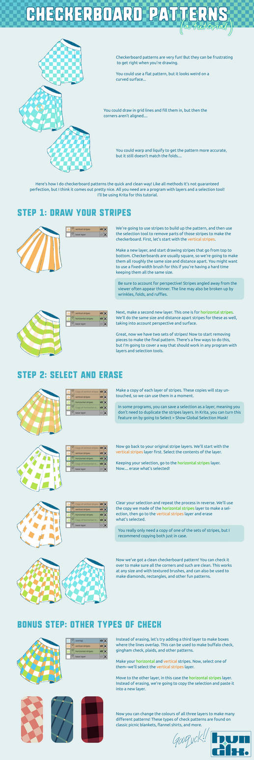 Tutorial | Checkerboard patterns (and more!) by HEAVENDELUXE on DeviantArt