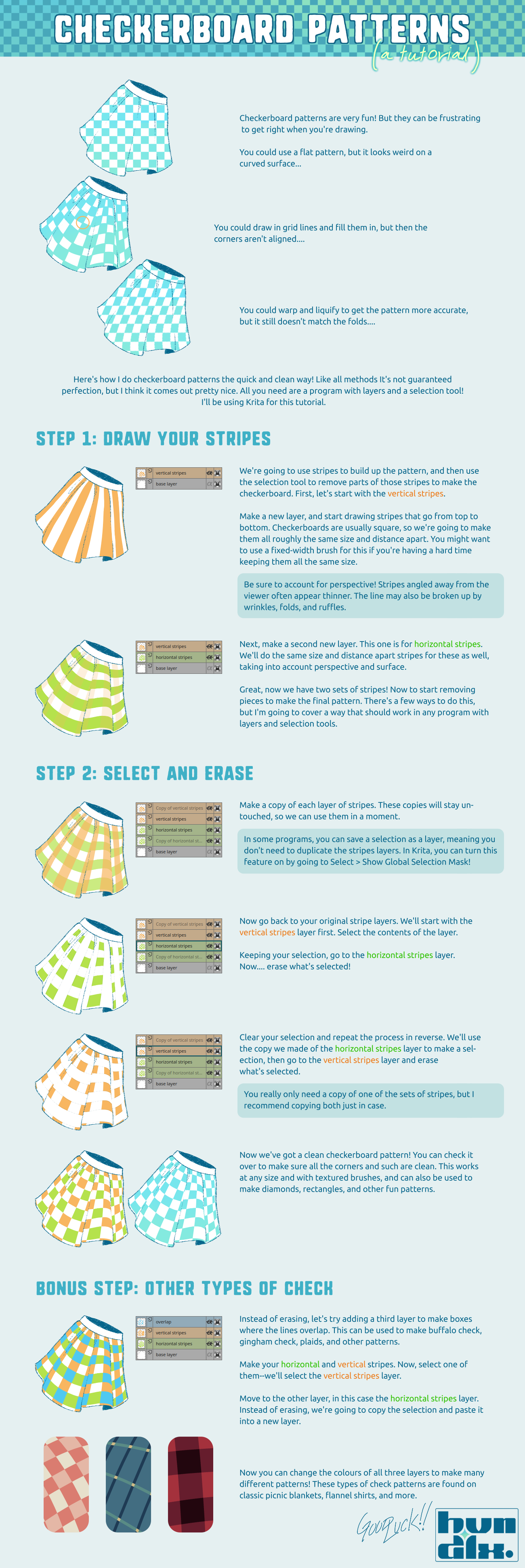 Tutorial | Checkerboard patterns (and more!) by HEAVENDELUXE on DeviantArt