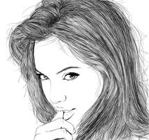 Angelina Jolie - Line Art
