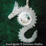 Crystal Swarovski Beaded Dragon Pendant