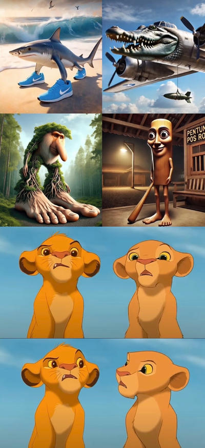 Simba and Nala's Reaction to the Italian Brainrot by Carnolophosaurus ...
