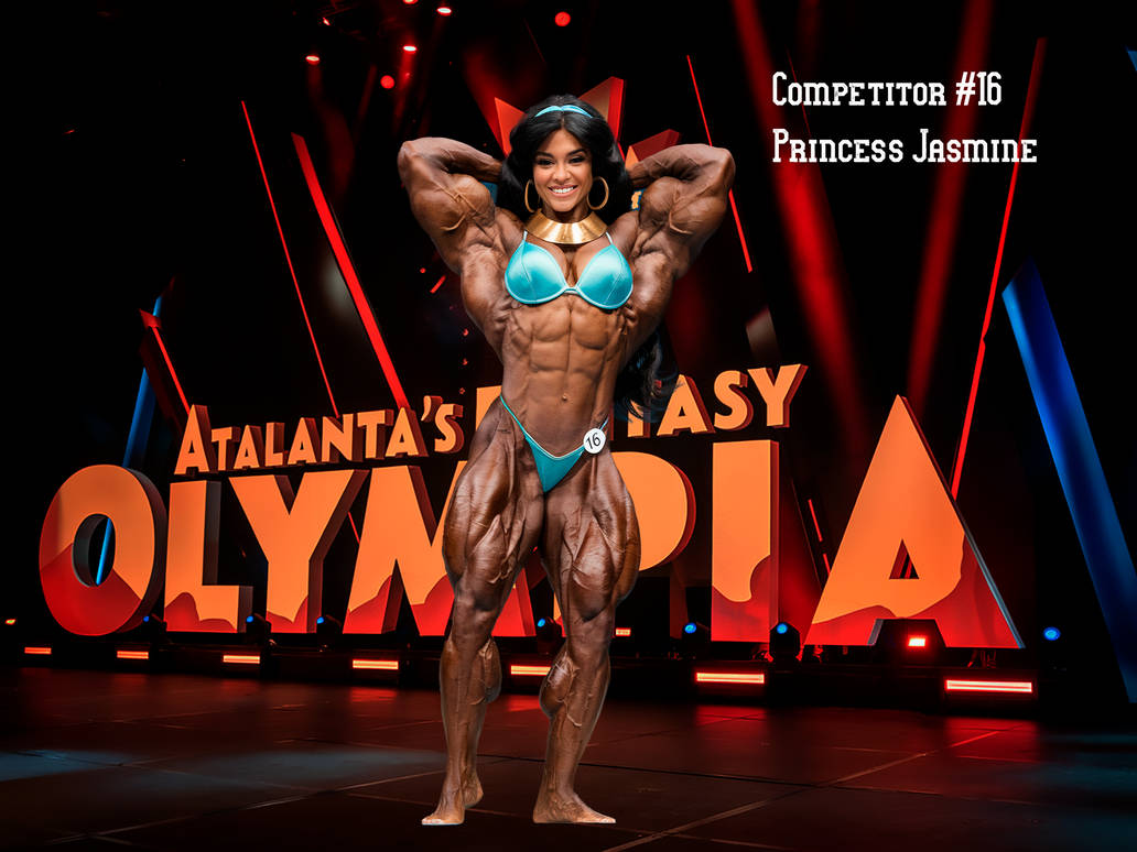 Princess Bodybuilder Competitor #16 - Princess Jasmine by ffcobra on DeviantArt