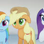 Rainbow dash Fluttershy Rarity Applejack wet mane