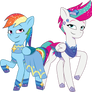 rainbow dash and Zipp storm starlight dress swap