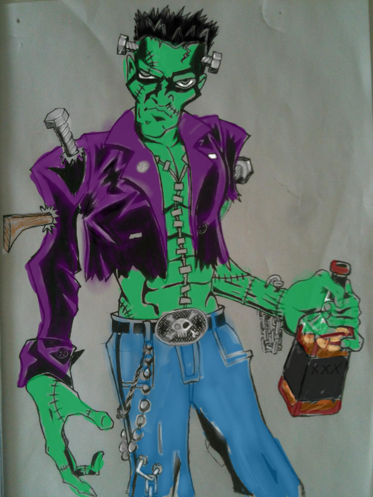 Frankenstein Rocker Rockabilly Frankenstein by KingMobX on DeviantArt