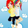 COMMISION: Rainbow Dash and Thunder Dash