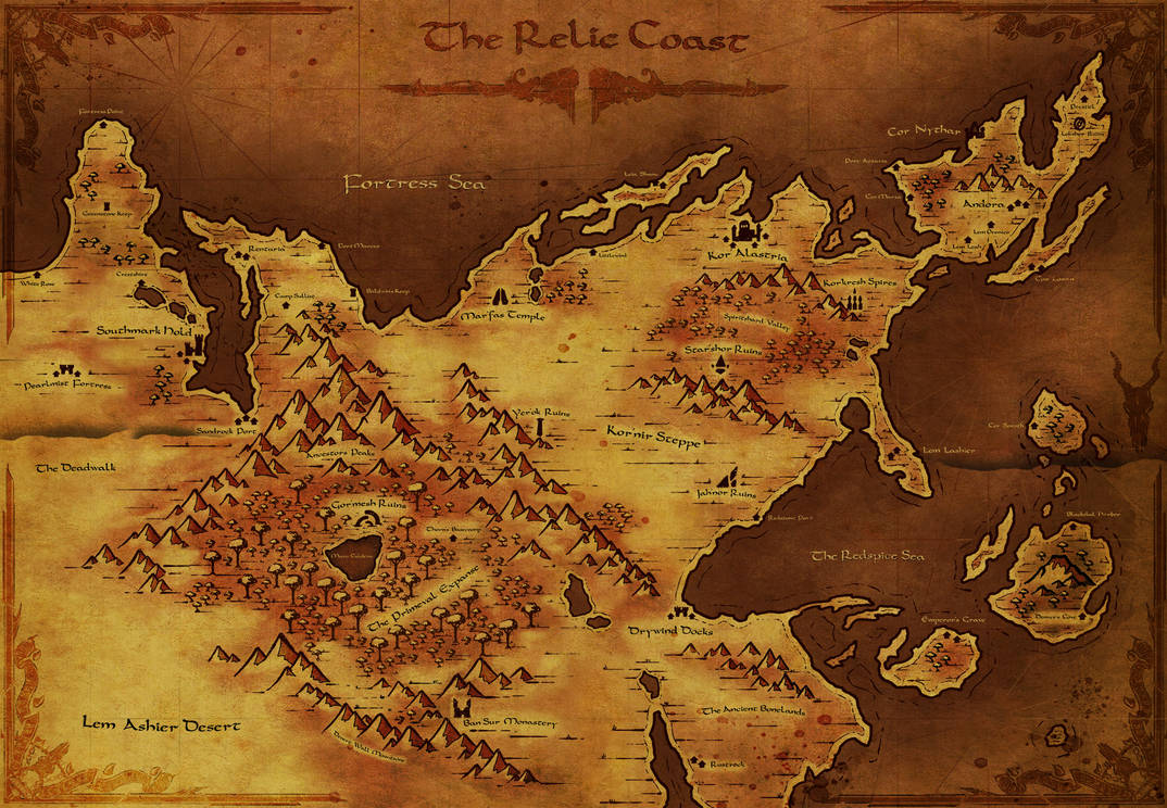 Relic Coast Map - Small by EvanBlairArt on DeviantArt