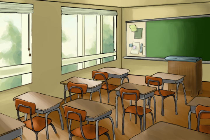 A classroom by Badriel on DeviantArt  Anime classroom, Classroom background,  Episode interactive backgrounds