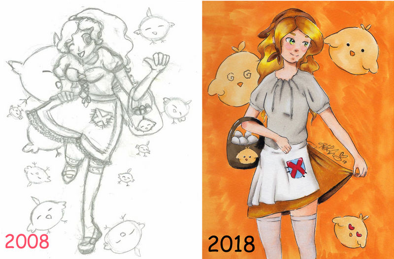 2008 to 2018 -- The egg girl
