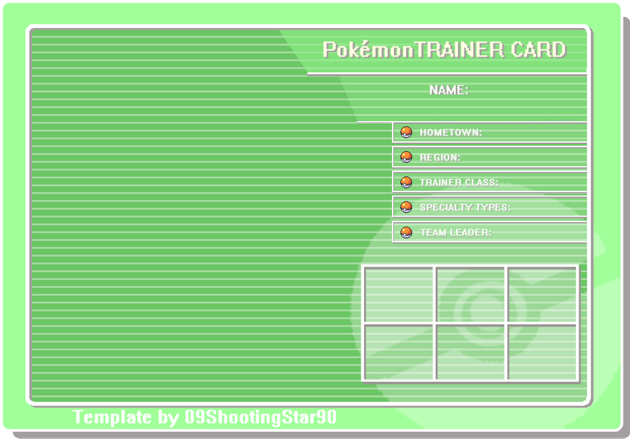 Trainer Card Template By Shootingstar03 On Deviantart