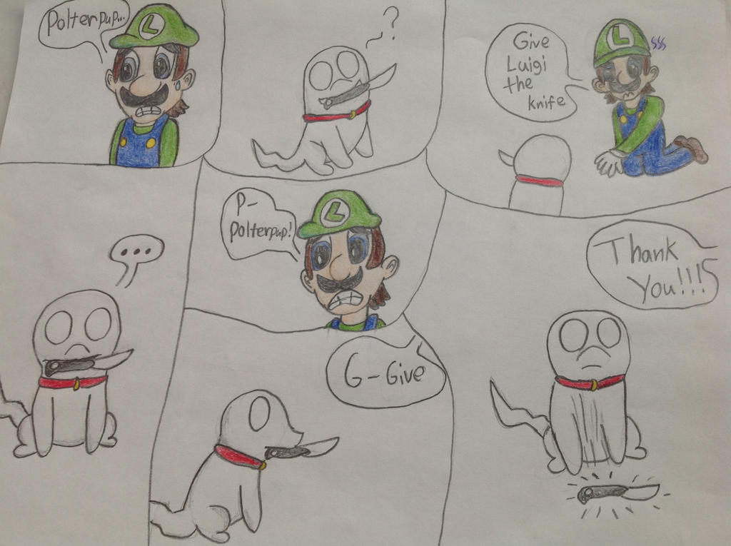 Luigi's Mansion comic, Polterpup no! by ShannonTheArt on DeviantArt