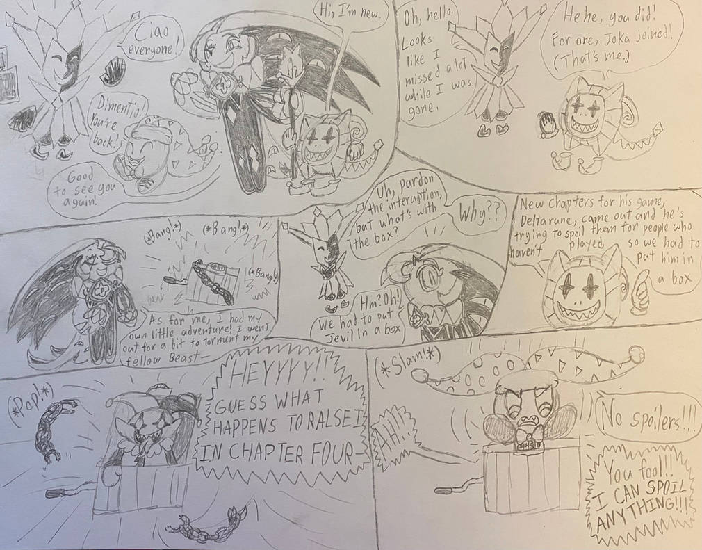 Jevil and the Spoiler Box by ShannonTheArt on DeviantArt