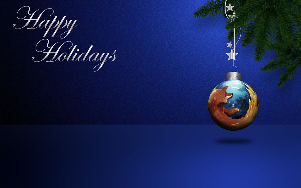 Firefox Christmas Ornament Wallpaper