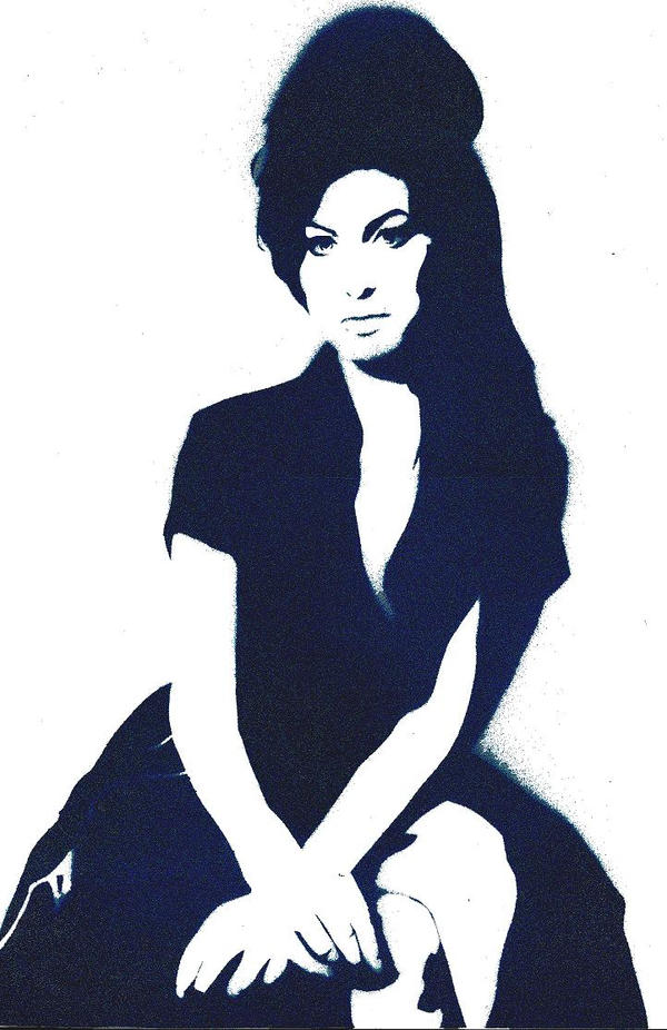 Amy Winehouse Stencil