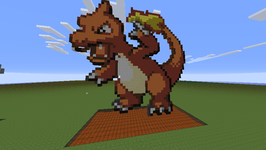 ~~Charmeleon~~Minecraft pixel art~~ Pokemon