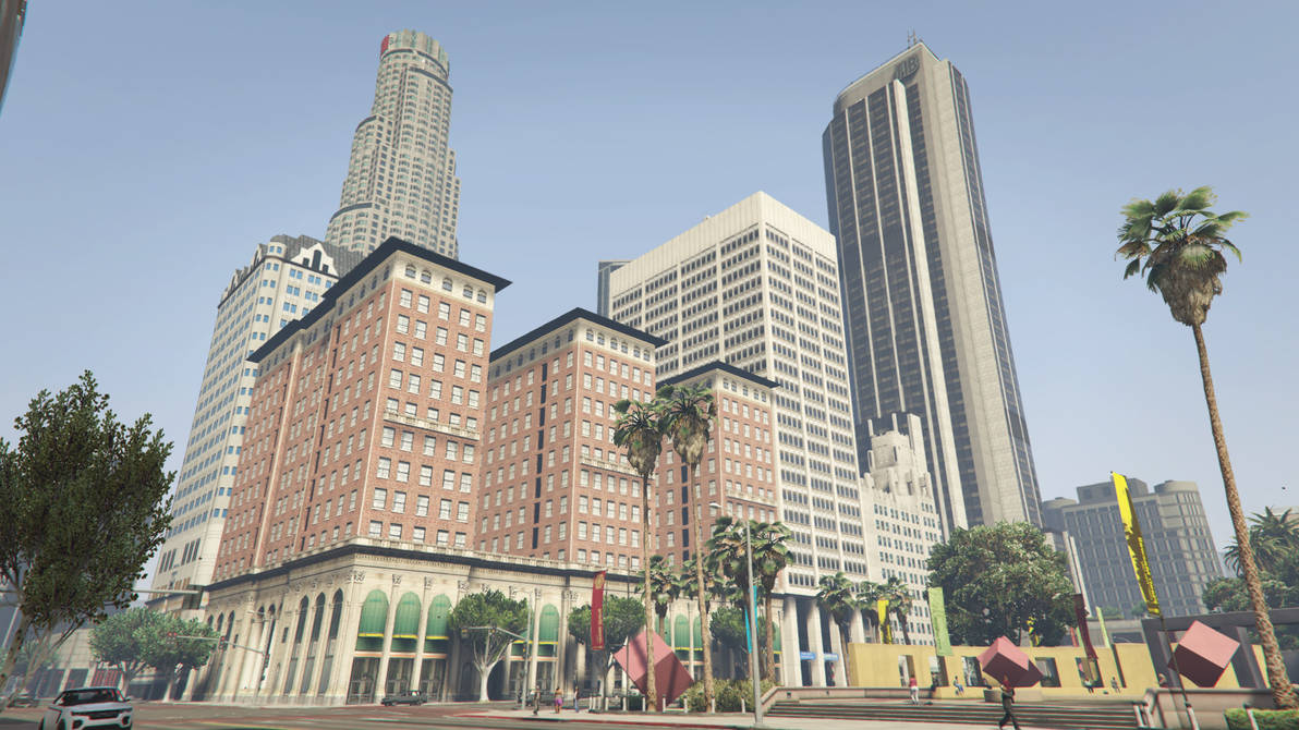 Downtown Los Santos seen from the hood. - GTA 5. by VicenzoVegas21 on  DeviantArt