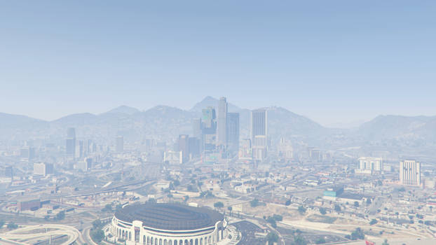 Downtown Los Santos seen from the hood. - GTA 5. by VicenzoVegas21 on  DeviantArt