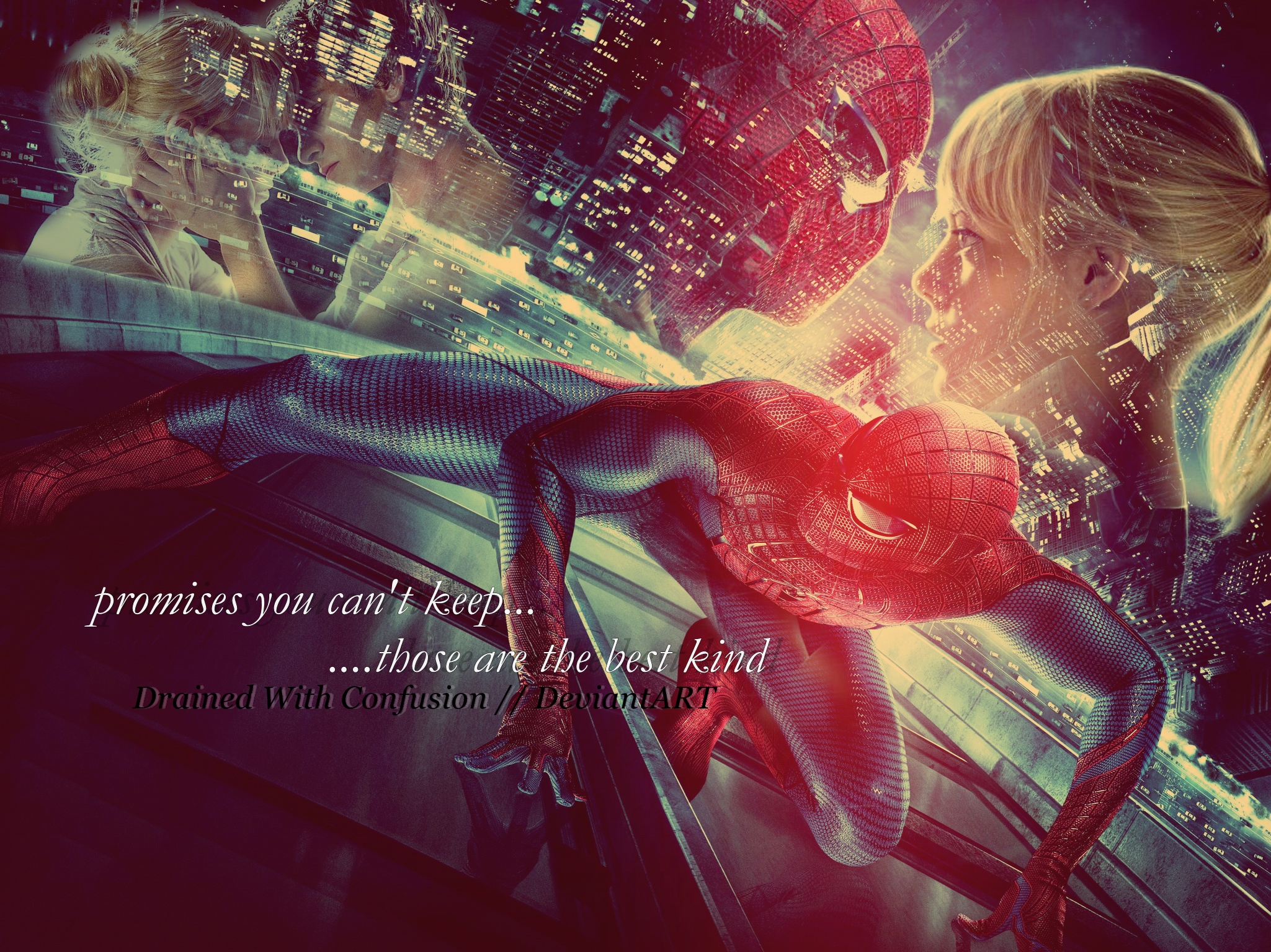 SPIDERMAN - Gwen and Peter - Wallpaper 1 by DrainedWithConfusion on DeviantArt SPIDERMAN - Gwen and Peter - Wallpaper 1 by DrainedWithConfusion on DeviantArt