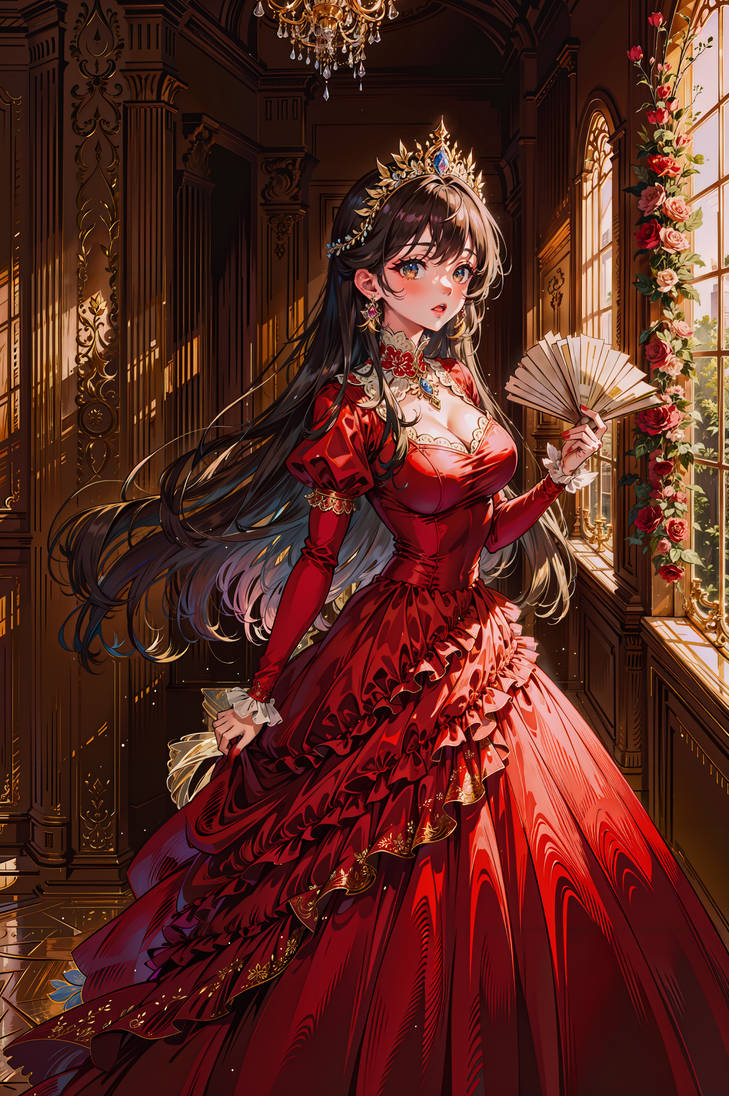 Magic Princess Red Princess in red dress by rubingranatkagor on DeviantArt