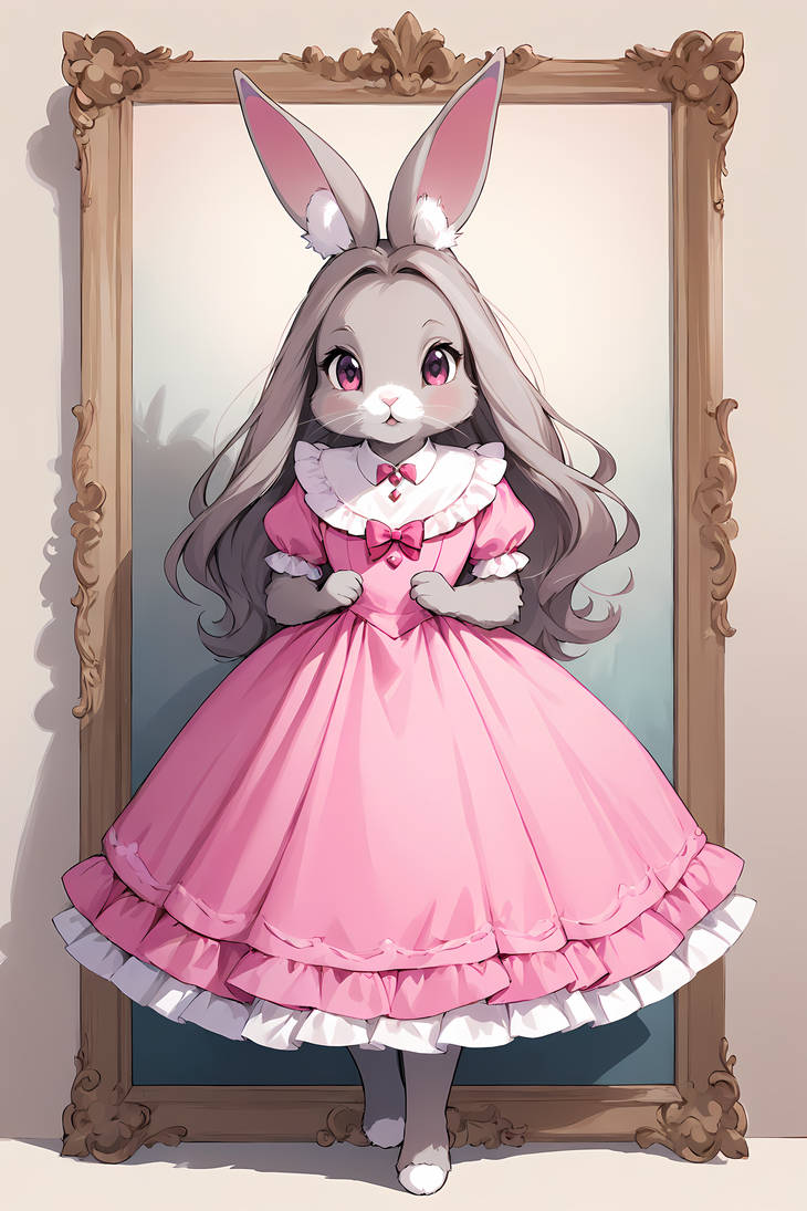 Pink Rabbit Gril Bunny girl in pink dress by rubingranatkagor on DeviantArt