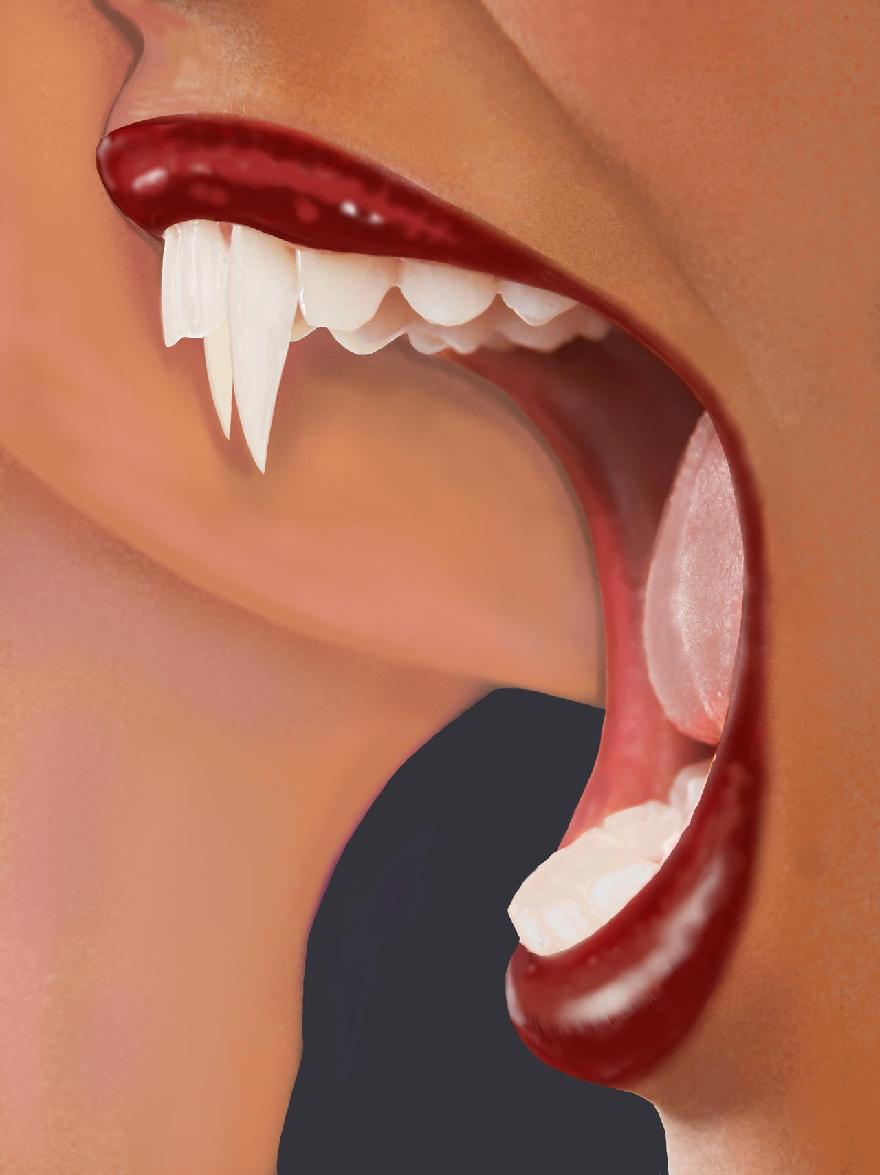 Fangs Shape Tooth Deviantart FANGS - manipulaton by LBHomme on DeviantArt
