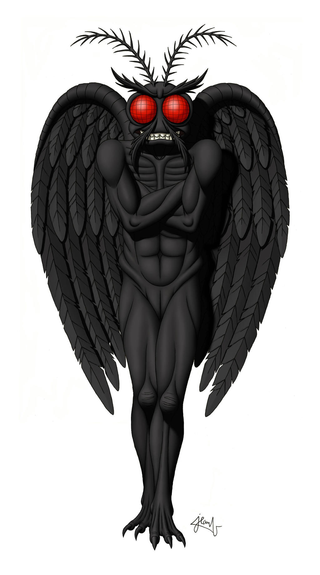 Low Poly Mothman Mothman by DoctorChevlong on DeviantArt