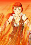 Aveline Dragon Age 2 Fan Art blood and fire by NaokoYamashita