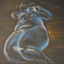 Life drawing on black paper