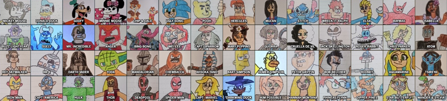 Cartoon Fighters Deviantart Roster Disney's Fighters Kingdom - Base Roster by CouyZ on DeviantArt