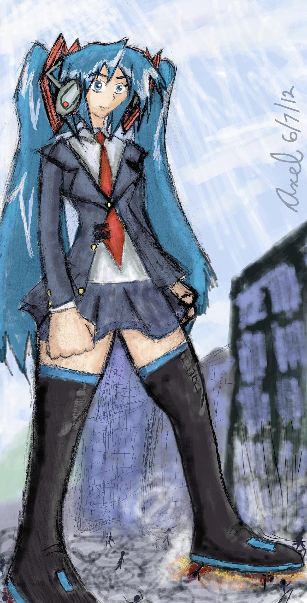 Alternate Hatsune Miku RPG Giantess Boss