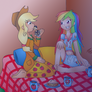 Slumber Party with the Humanoid Pony Gals