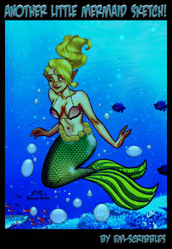 Mermaid sketch by EM - Scribbles: REDUX!