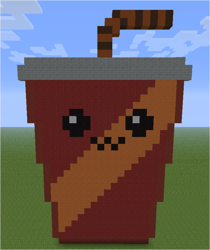 Minecraft Pixel Art Smiling Drink By Aurora Bloodshard On Deviantart